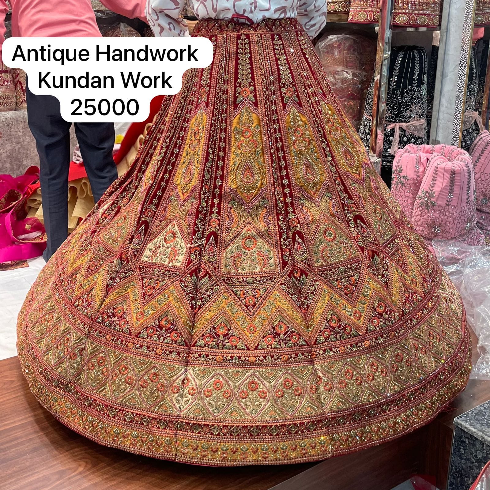 Hand work bridal lehenga hotsell