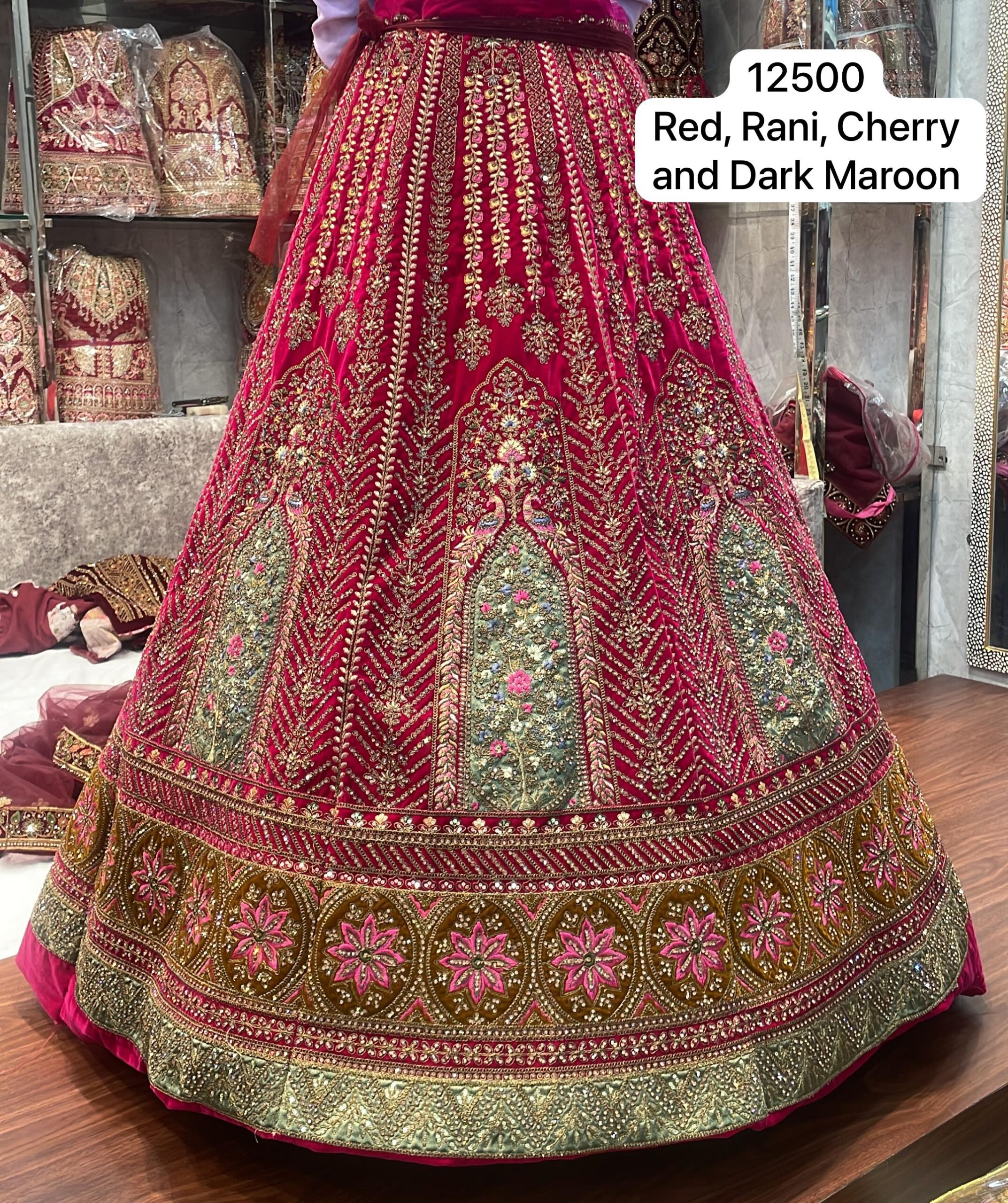 GREAT LENGTHS : Shaded mukaish work kali lehenga sari with red embroidered  blouse and dupatta by Vikra… | Wedding lehenga designs, Indian bridal wear,  Saree designs