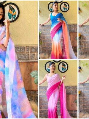 Shaded Crush Sequence Saree