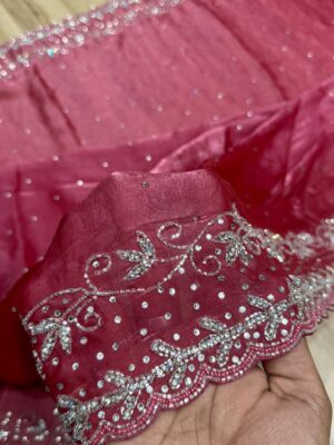 Fendi Fabric Stone Work Saree