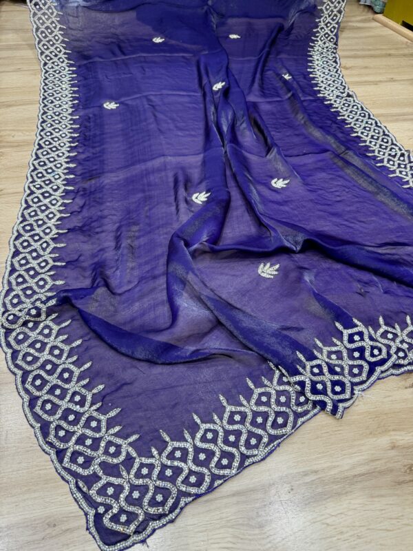 PURPLE FENDI SAREE