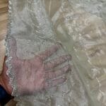 silver net handwork saree