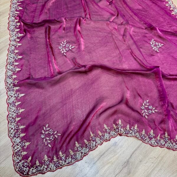 grape purple fendi saree